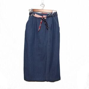 Vintage Susan Bristol Casuals Cotton Midi Wrap Skirt Size 6